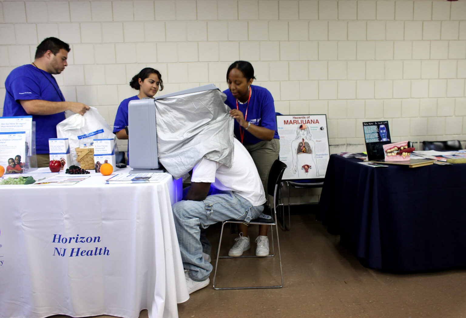 Health fair screening for homeless in Newark